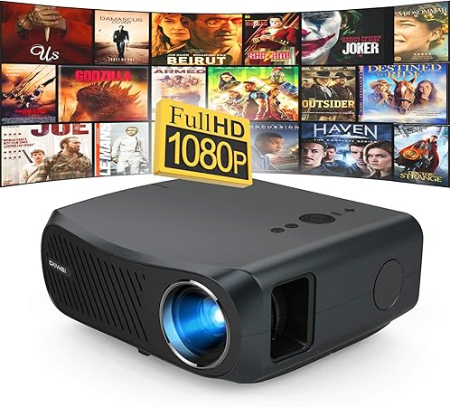 投影机1080p 本机5500 流明视频投影机led 液晶家庭投影仪支持4k 带变焦扬声器钥匙石0 兼容fire Tv Stick 手机xbox Ps4 笔记本电脑演示和户外电影 数码影音 亚马逊中国