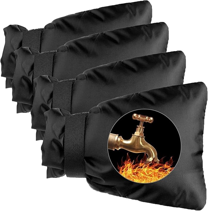 cgacol 户外水龙头罩冬季防冻户外水龙头龙头套袜 4 件装防水隔热水