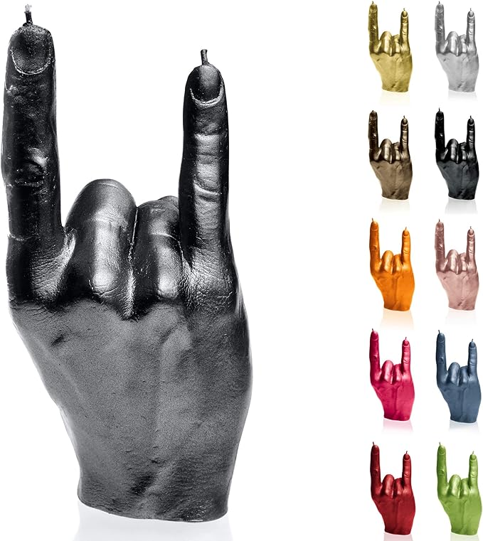 candellana rock n roll 蜡烛,角形手势,现代家居装饰,宣言件(10.