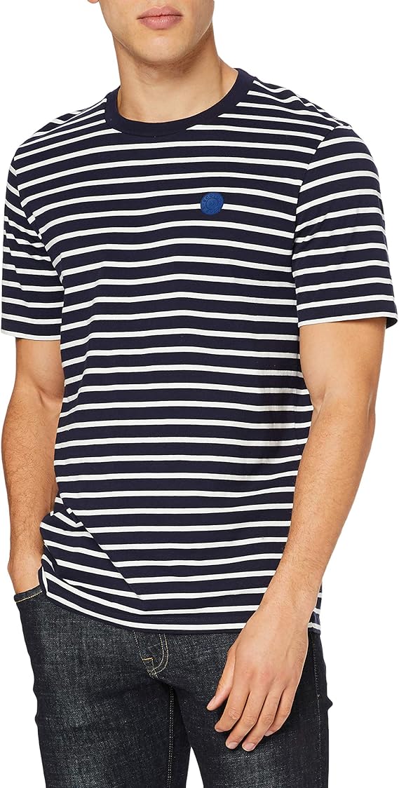 scotch &amp; soda 男式圆领 t 恤,带同色胸部艺术品,*棉