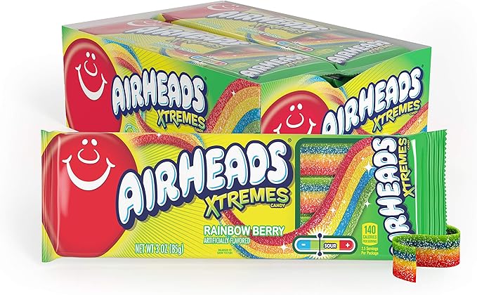 airheads xtremes 甜酸糖果带,彩虹莓果,复活节篮子