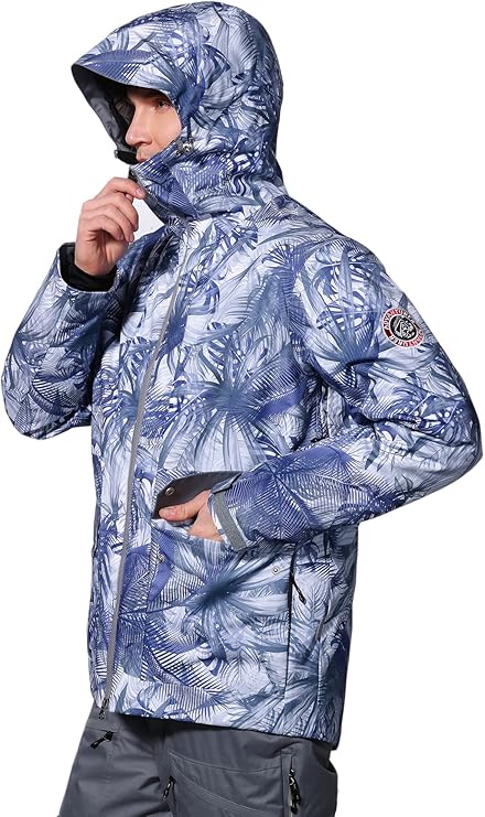 advanturer 男式防水滑雪夹克保暖冬季雪地外套山地户外风衣连帽雪衣