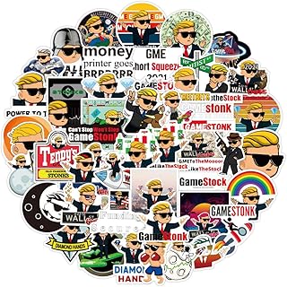 wallstreetbets 贴纸 100 件乙烯基防水贴纸,适合儿童,青少年成人