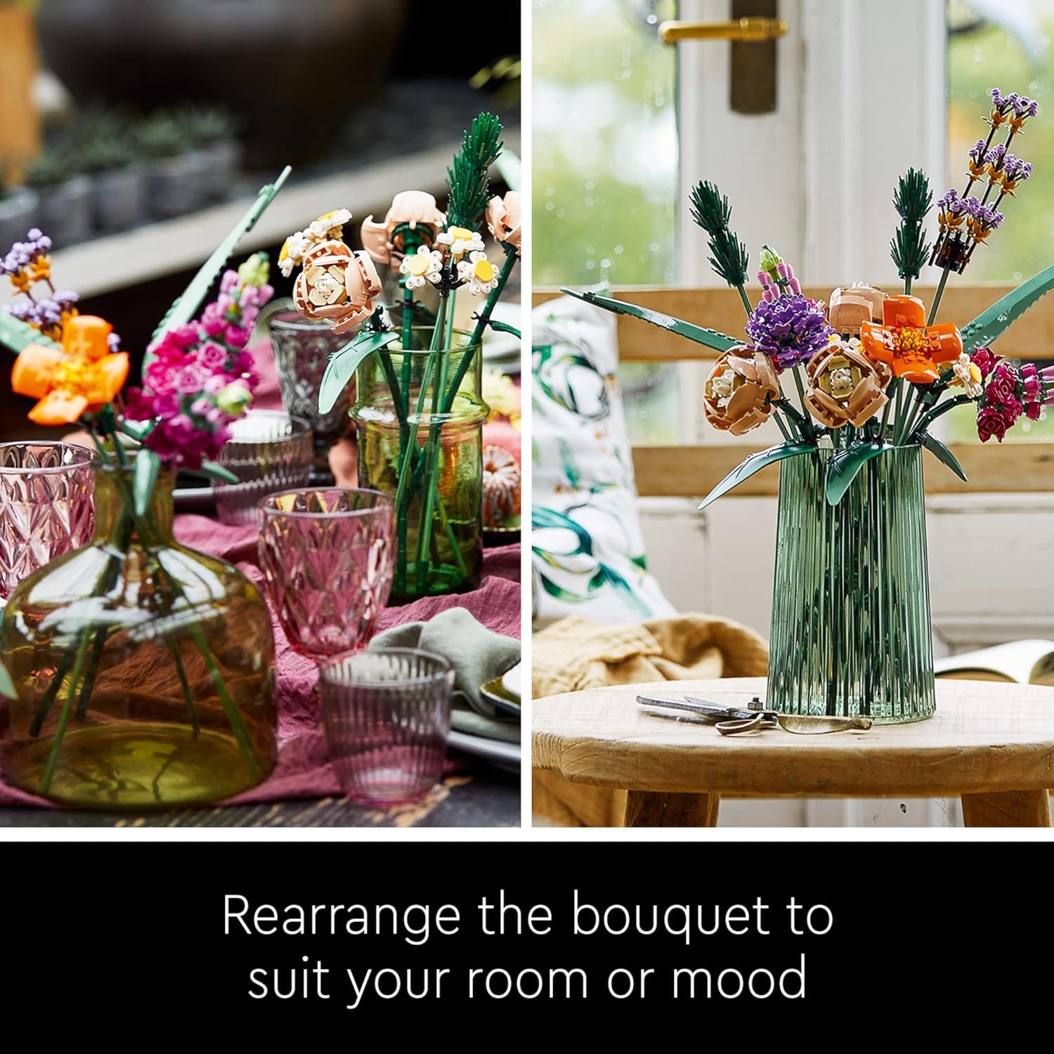 Lego 乐高鲜花花束建筑套件 21年新推出的特殊的成人花束创意项目 756件 亚马逊中国 玩具