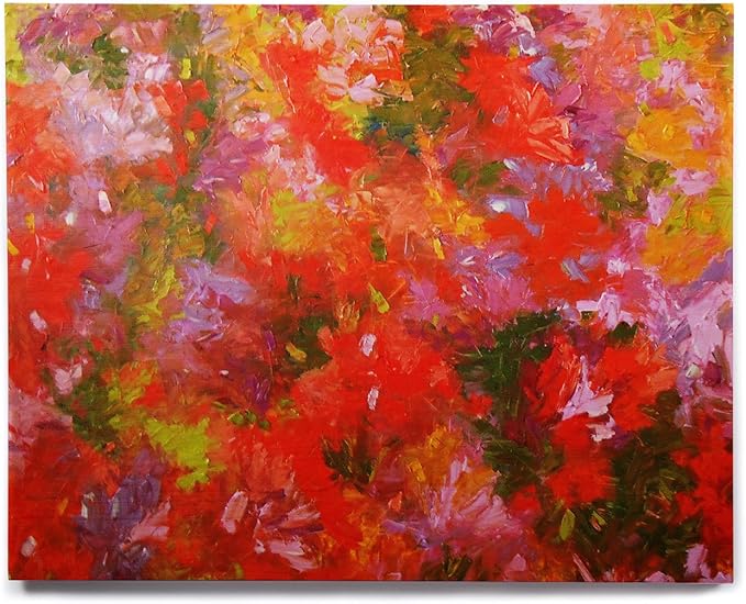 kess inhouse jeff ferst"crimson forest"红色绿色桦木墙壁艺术,40.