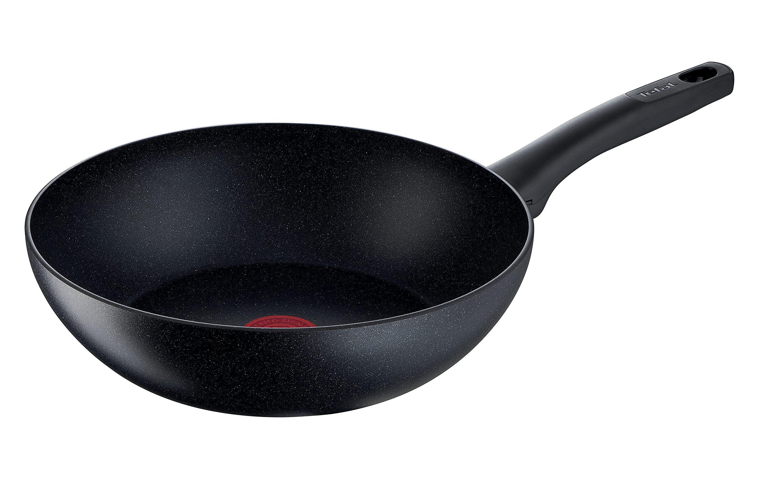 Tefal Tefal G89 Black Stone wok 8cm Mineralia+ non-stick coating heat Signal suitable for induction cooker healthy cooking stone effect black