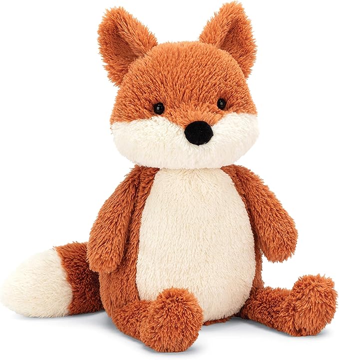 jellycat 花生狐狸填充动物,中号 12 英寸 - 玩具 - 亚马逊中国