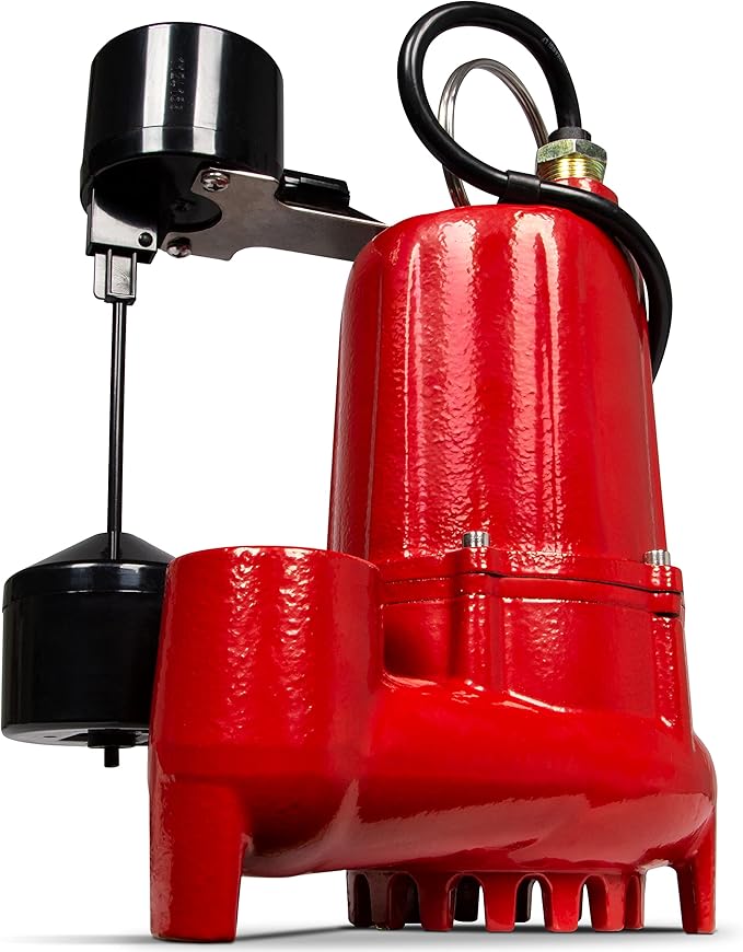 red lion rl-sc33v 1/3 hp cast iron sump pump with vertical