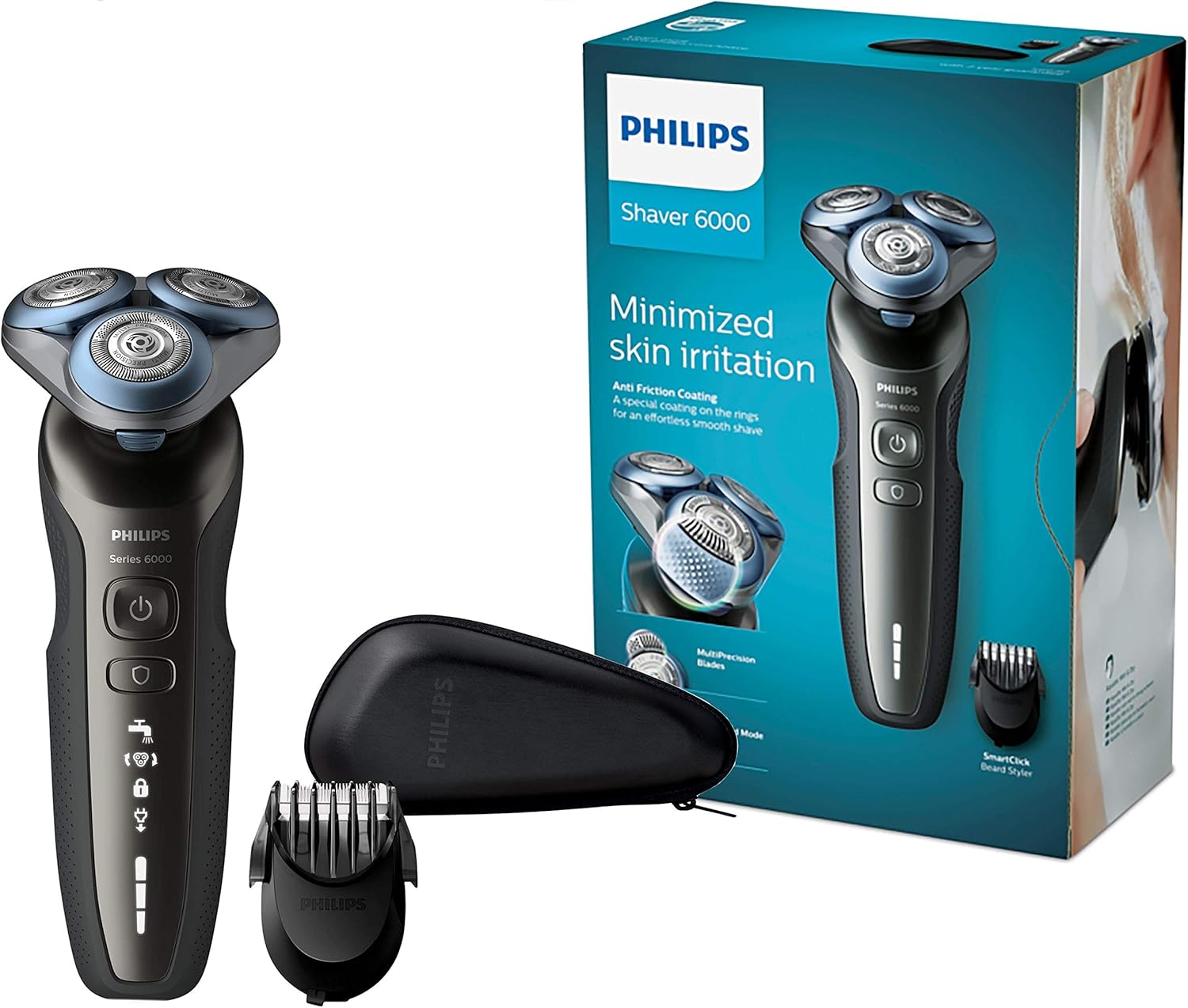 philips 飞利浦 6000系列 干湿两用电动剃须刀 s6640/44 配备multi