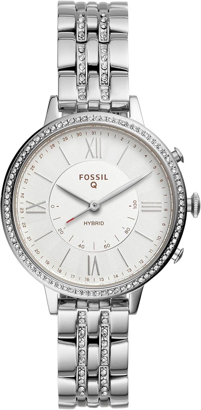 fossil women's jacqueline stainless steel hybrid smart