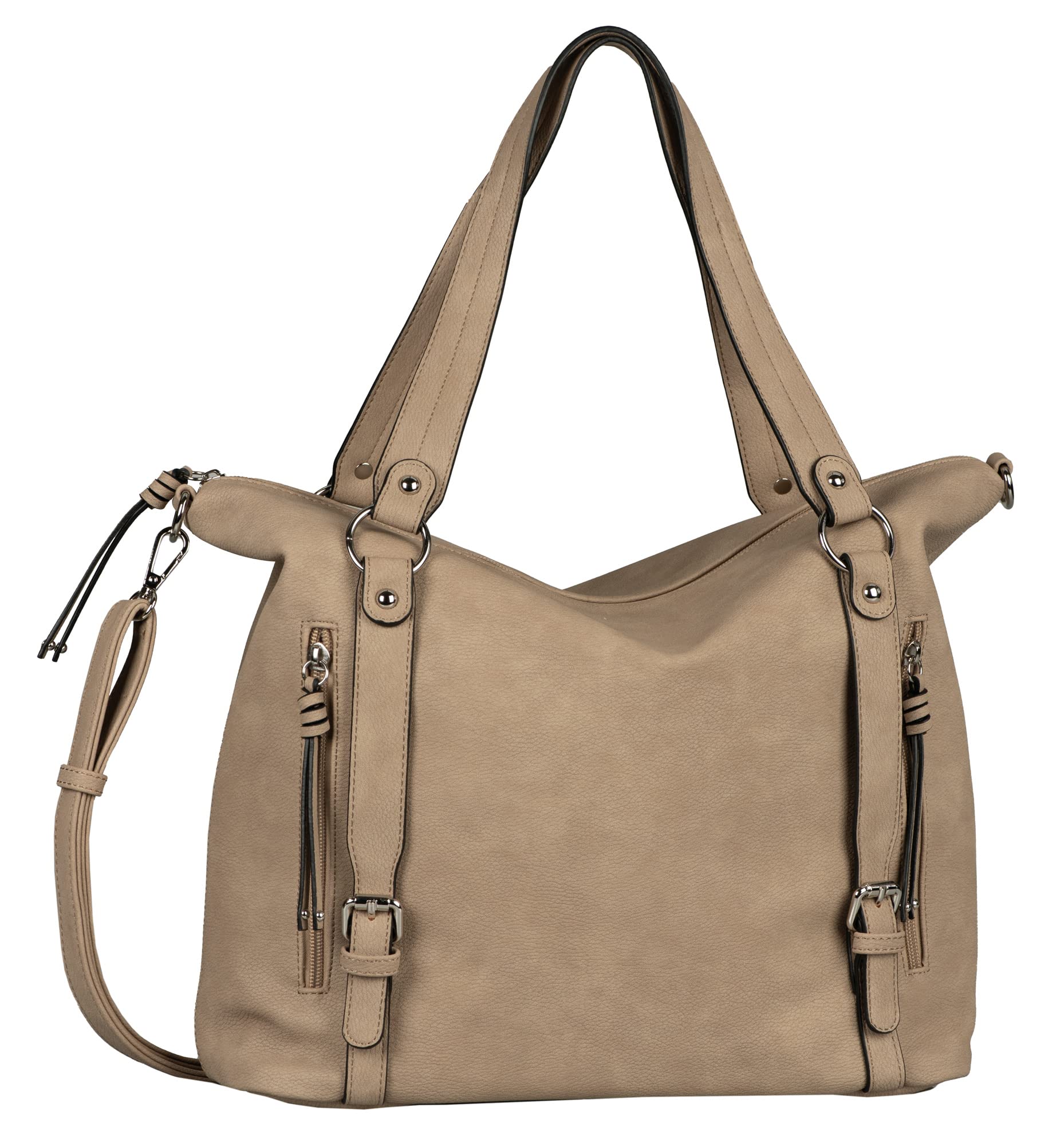 Tom Tailor and Denim Tom Tailor Bags Ladies CAIA shopping bag, taupe,M, taupe,M