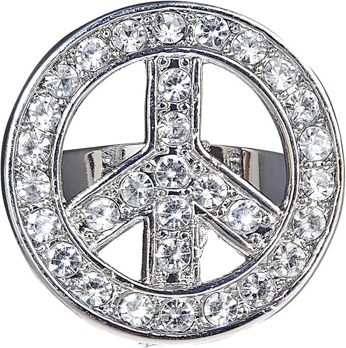 strass peace &amp; love ring 花式连衣裙配饰