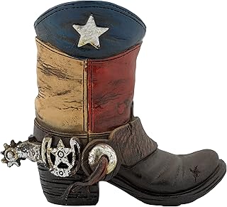 2 厘米)高的德州国旗牛仔靴雕像 | 牙签支架 | 送给德克萨斯人的*礼物