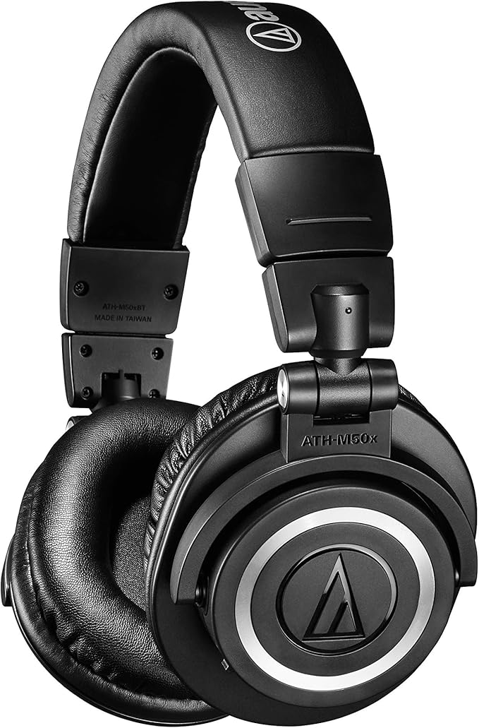 audio-technica 铁三角 ath-m50xbt 无线蓝牙头戴式耳机,黑色