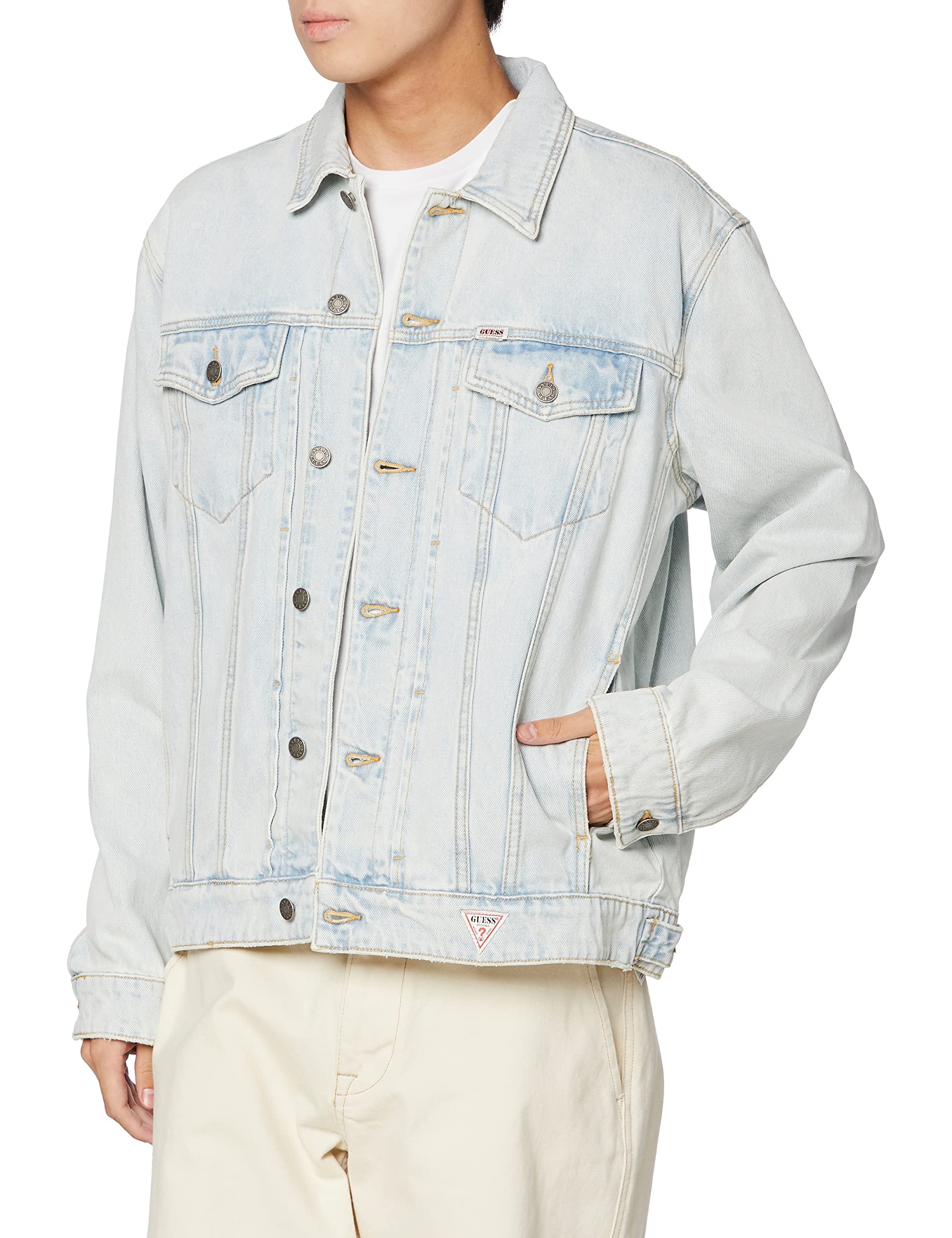 GERS JACKET GO CREST WASH DENIM JACKET for men