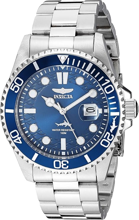 invicta 英弗他 pro diver 石英手表不锈钢表带,银色,22(型号: 30019)