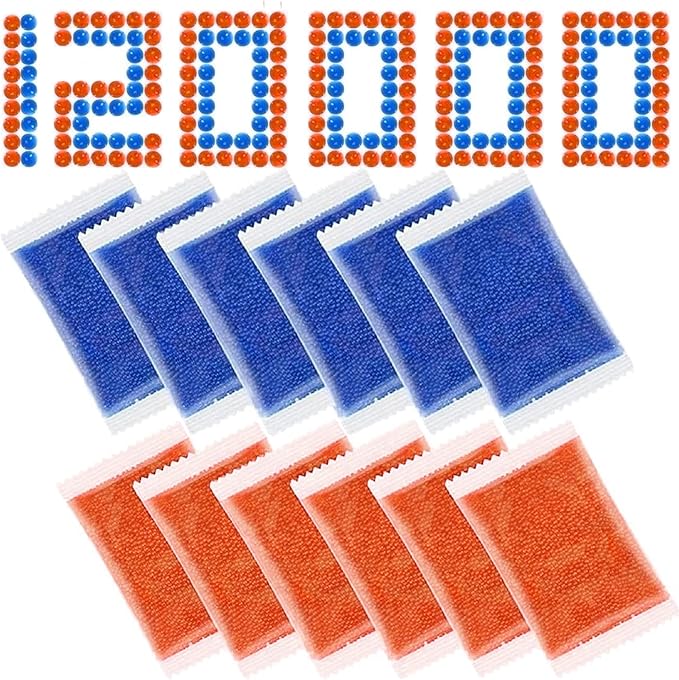 gel blaster 弹药,水球珠补充弹药(7-8 mm,120000 片装),凝胶飞溅球