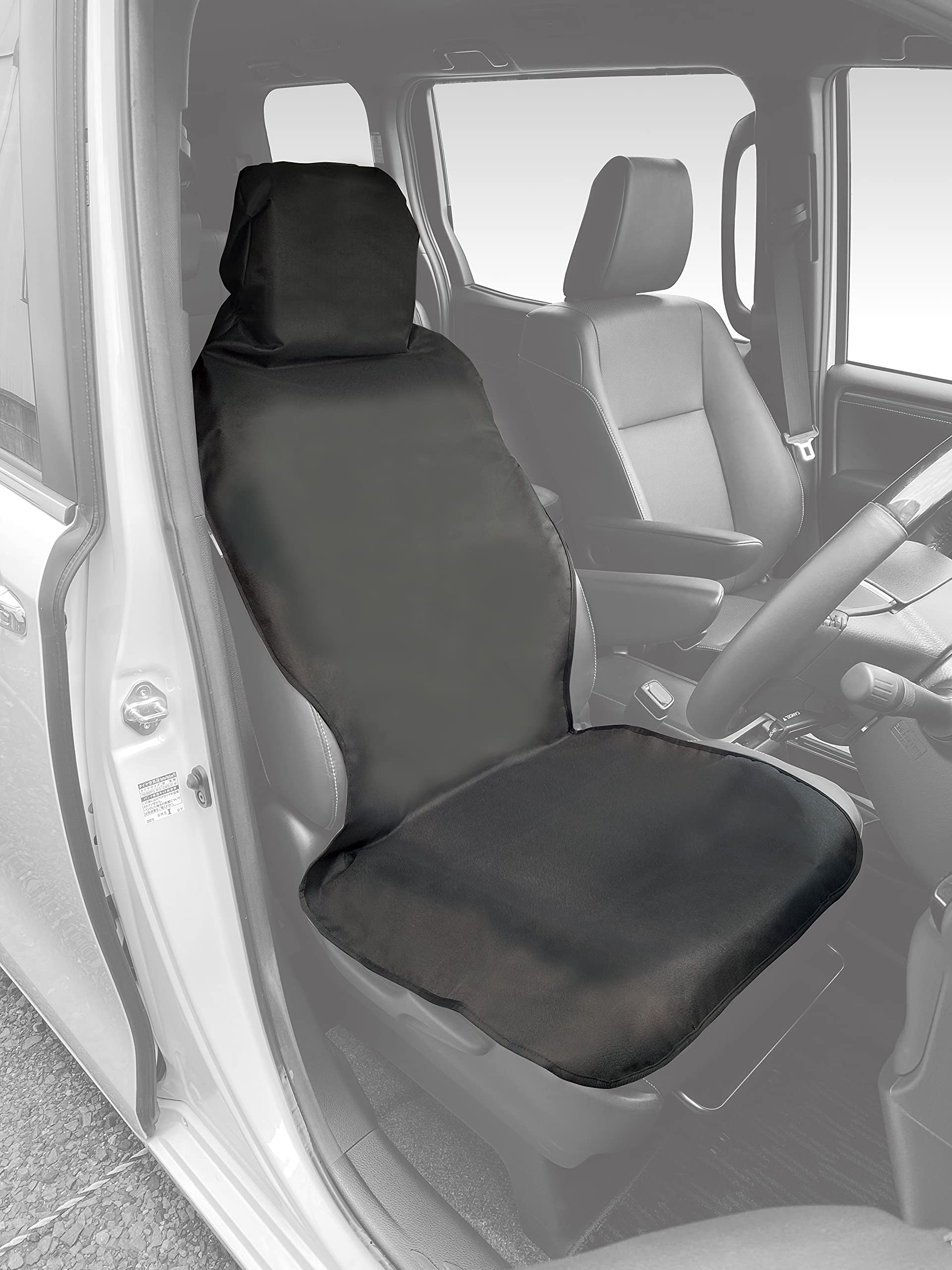 NSTILE by NAPOLEX car waterproof seat cover compatible with seat belt All-in-one seat easy to install with convenient storage bag simply cover the seat and secure with face fasteners From light vehicl