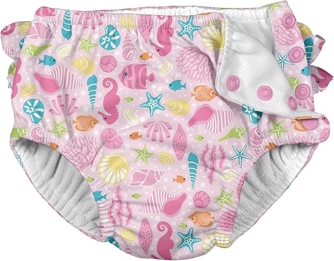 i play 711080-2308 游泳纸尿裤 sealife 粉色 6m (3-6m)