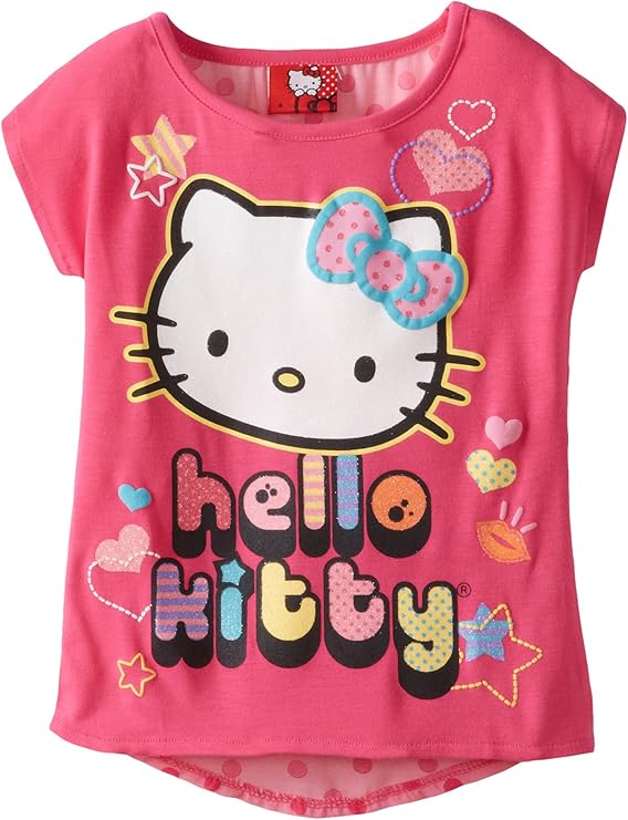hello kitty 女童雪纺绸背部 t 恤