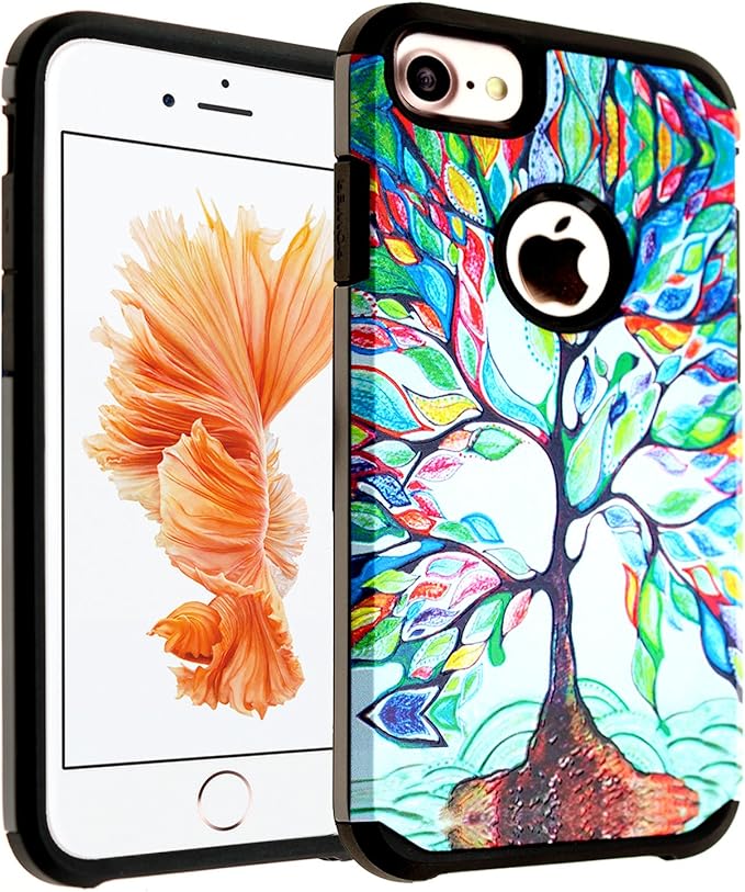 彩色树双层混合保险杠防震盔甲防护保护套 6s : 亚马逊中国: 手机通讯