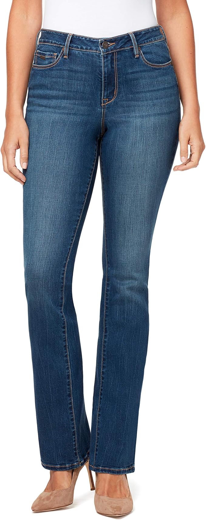 nine west 女式 gramercy 迷你喇叭全长牛仔裤