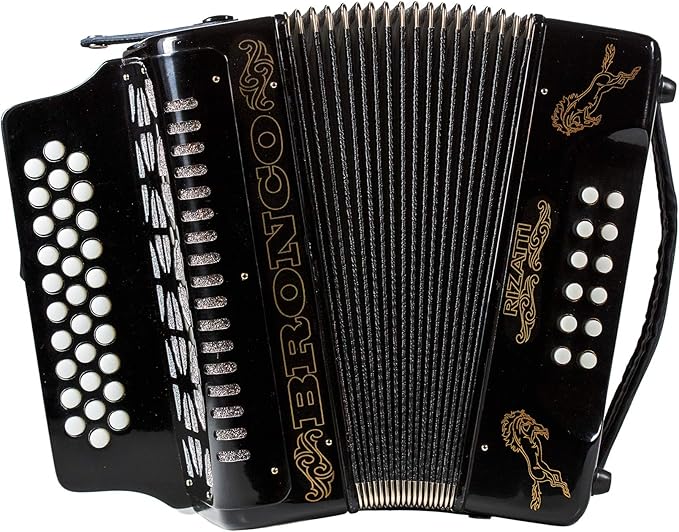 rizatti bronco rg31gb 全音阶手风琴 - 黑色 - key g/c/f