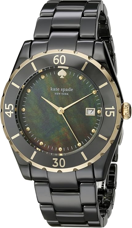 new york 女士 1yru0772 seaport grand 模拟显示日本石英黑色手表