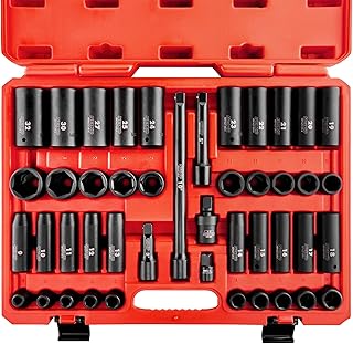 neiko 02330a 1/2 驱动公制冲击套筒套装 | 45 件深浅分类 | 公制尺寸