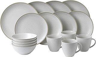 royal doulton gordon ramsay 白色迷宫烧烤锤 16 件晚餐餐具套装