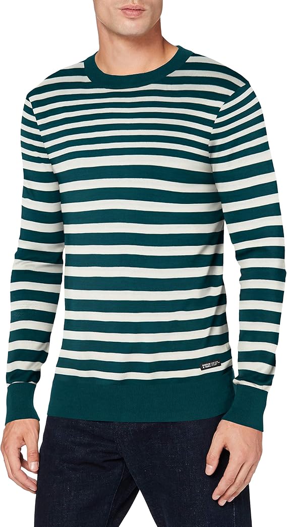 scotch &amp; soda 男士经典条纹套头衫棉质套头衫