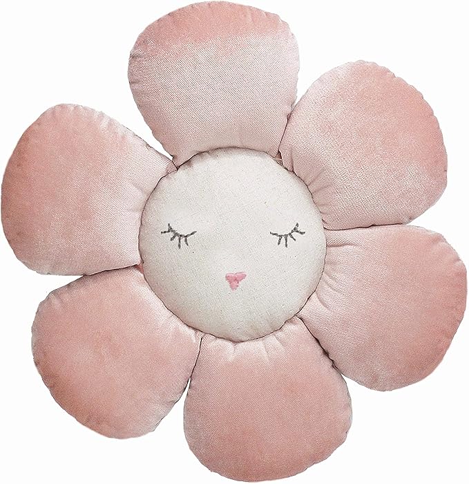 mon ami 花朵枕头,可爱花朵形状枕头,毛绒和装饰配件靠垫,适用于儿童