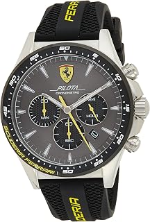 scuderia ferrari 男士计时石英手表硅胶表带 0830594