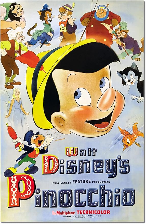 94) 复古 rko walt disney 复制品墙艺术印刷品