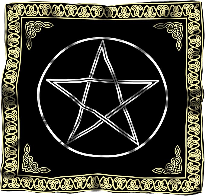 elite decorio 祭坛五角星塔罗牌桌布40x40英寸