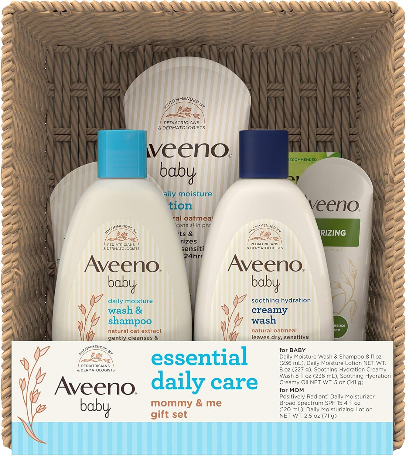 aveeno 艾惟诺 婴儿基础日用护理 宝宝&妈妈礼品套装,具有多种护肤和