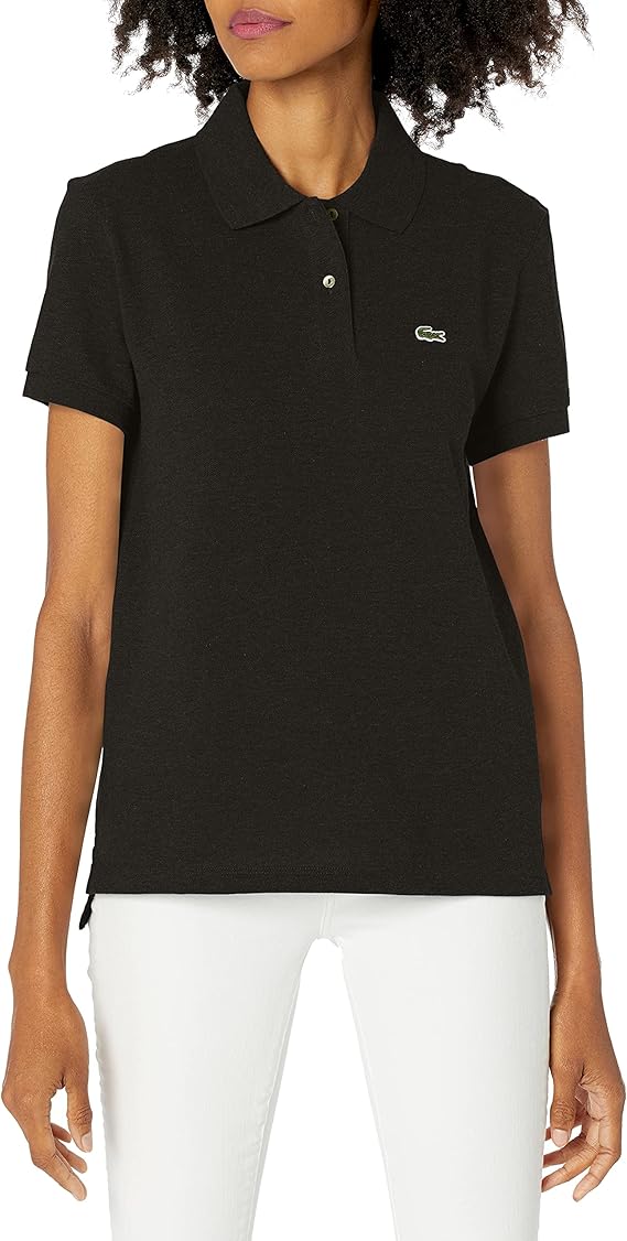 lacoste 女式短袖经典修身皮克 ( 双钮扣 polo 衫 )