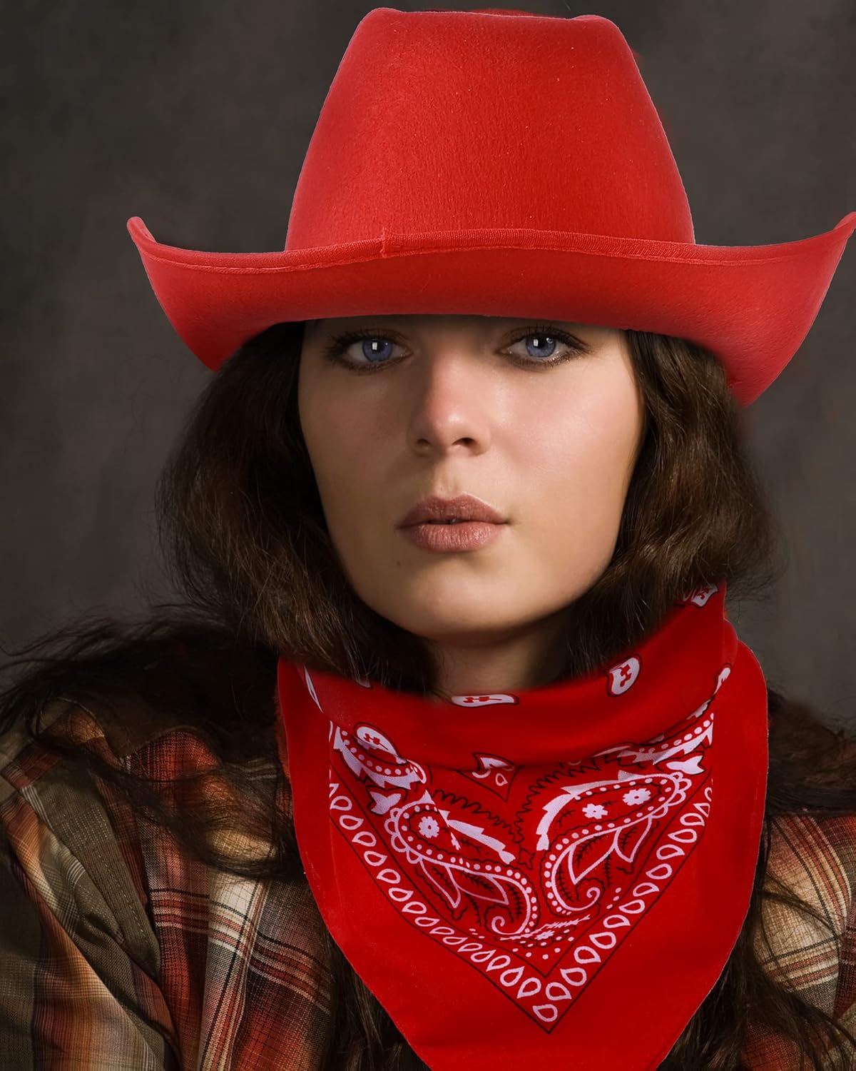 6 件装牛仔帽带佩斯利图案头巾 diy 女牛仔帽女士男士万圣节服装派对