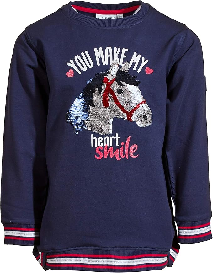 salt and pepper 女孩运动衫野生印花马头运动衫