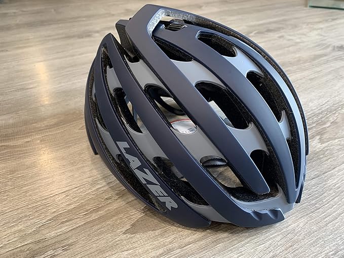 lazer 自行车头盔 z1 闪光灯,通风,轻便,哑光蓝/灰色