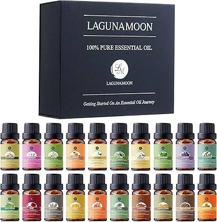 Lagunamoon 高级精油套装 种天然植物精油薰衣草乳香薄荷玫瑰迷迭香檀香木 亚马逊中国 美容化妆