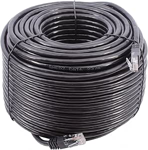 smedz cat6 pe utp 24 awg 室内 / 户外铜即插即用网络电缆 – 黑色