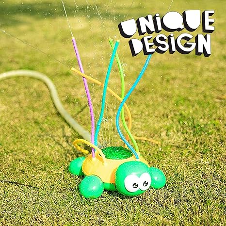 Boxgear Turtle 洒水器玩具喷水器儿童户外喷水器适合儿童和学步儿童喷水器喷水器漩涡旋转喷水喷水器儿童水玩具