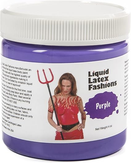 Ammonia Free Liquid Latex Body Paint Purple 4 Ounce 亚马逊中国 美容化妆