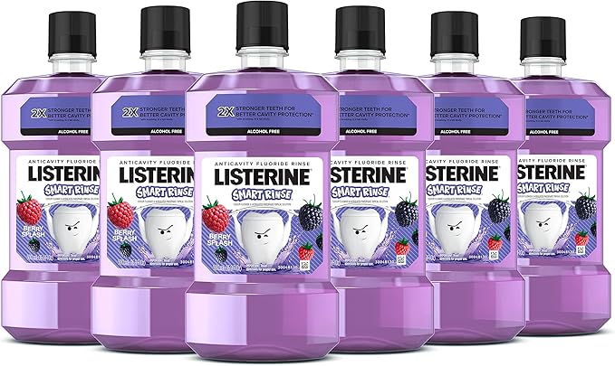 listerine 李施德林 儿童无酒精抗蛀牙氟化钠漱口水,ada 口腔冲洗剂