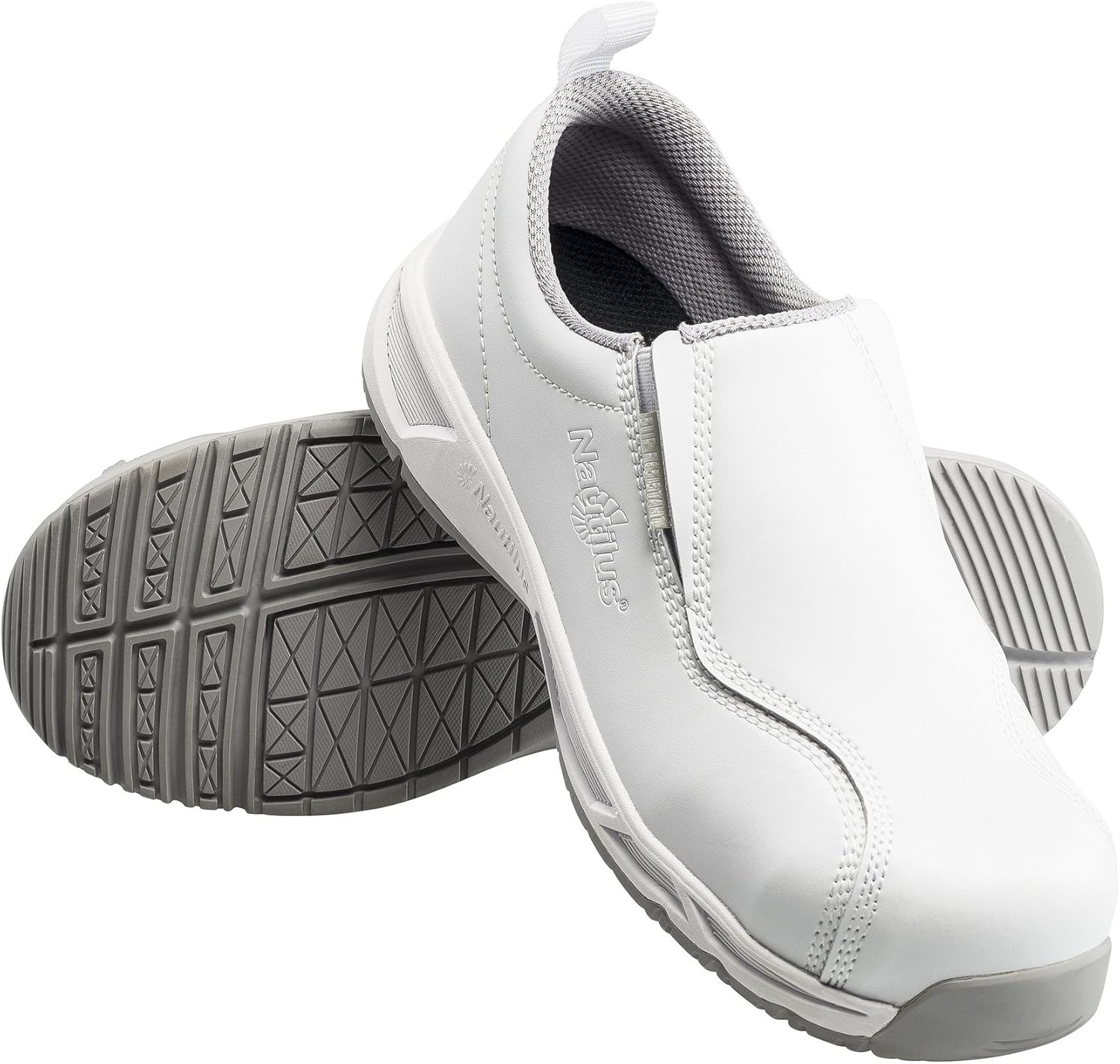 nautilus 1651 女士一脚蹬运动工作鞋复合鞋头白色