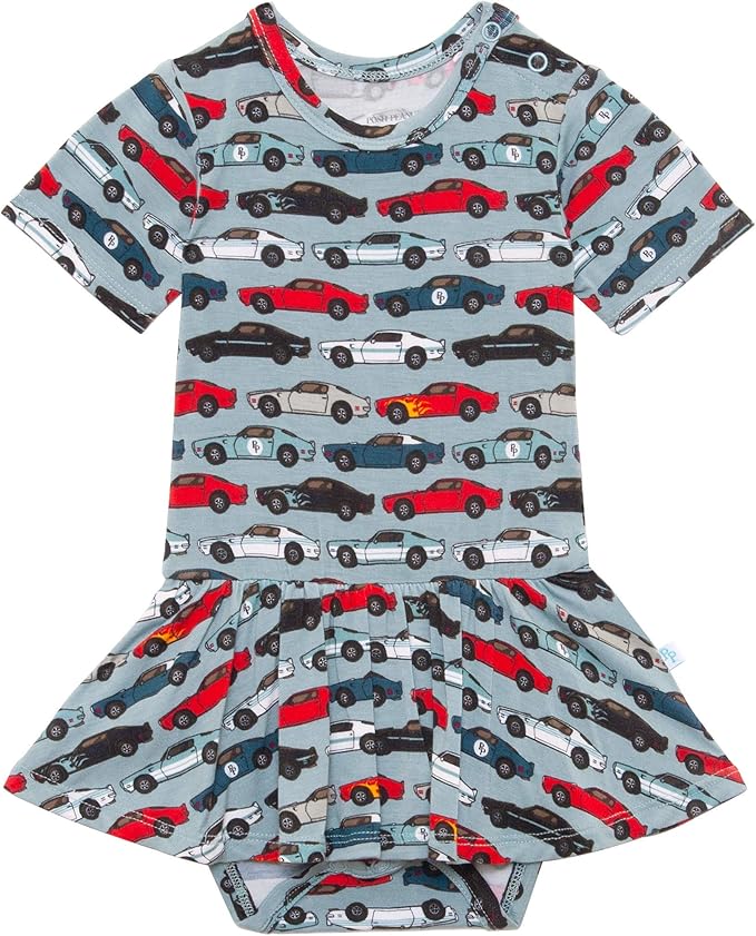 posh peanut 婴儿旋转裙连体衣 - 女婴服装 - 竹纤维粘胶纤维