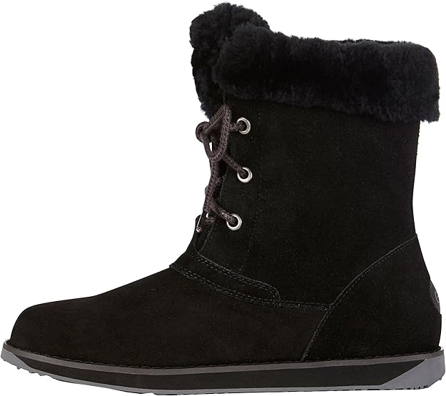 emu australia shaw lo 女式防水羊皮靴黑色