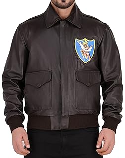 jimmy outfits a2 飞行员棕色二战飞行老虎飞行夹克 - 男式真皮飞行员