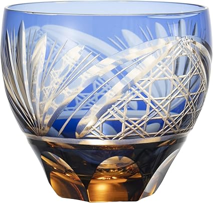 东洋佐佐木玻璃玻璃杯蓝色310ml 彩花切子琉璃hg0 10bl 東洋佐々木ガラス 价格报价图片